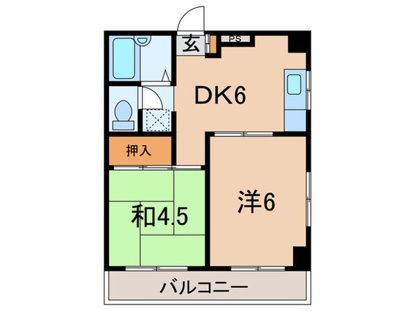 鶴寿館の物件間取画像